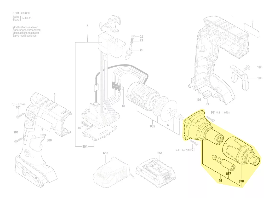 boîte de transmission visseuse GSR 18 V-EC TE